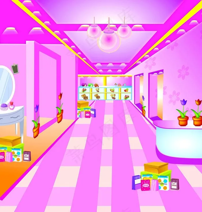 芭比玩具室内场景图片