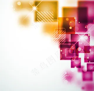 方形幻彩冰晶矢量素材图片