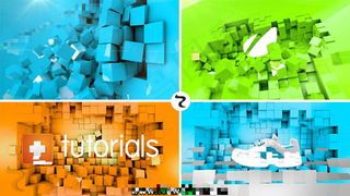 活力十足的墙体破碎logo展示片头