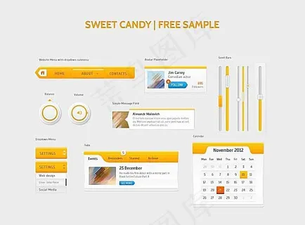 橙色主题UI设计源文件