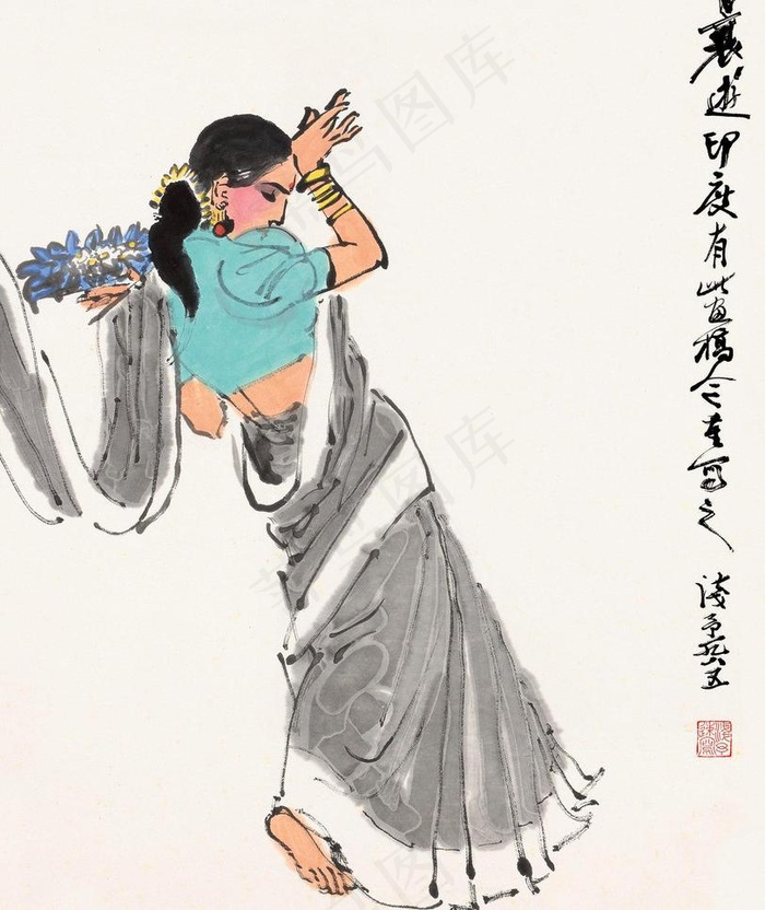 印度舞姿图片
