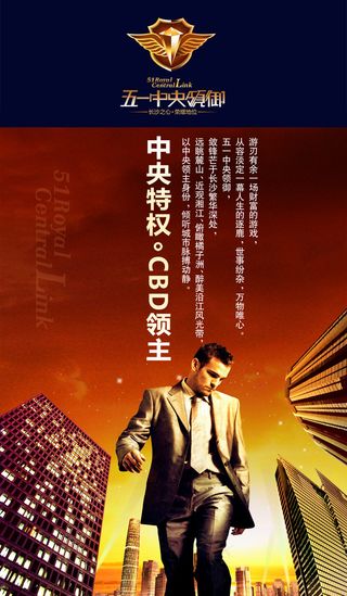 *特权CBD领主PSD地产道旗