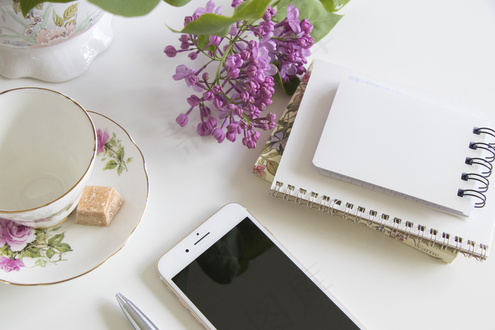 简约小清新文艺风插花静物摆拍背景