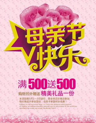 母亲节快乐商场海报psd素材