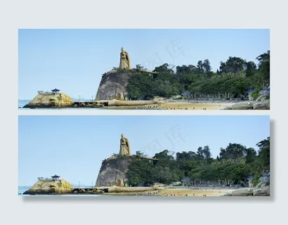 鼓浪屿上郑成功的巨型石像图片