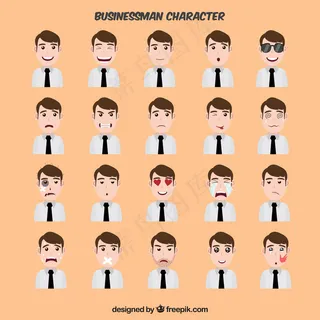 卡通人物扁平化可爱各种职业矢量素材