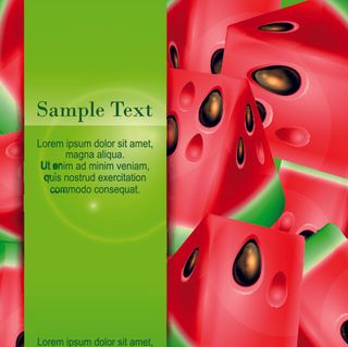 创意水果文本模板矢量素材-2