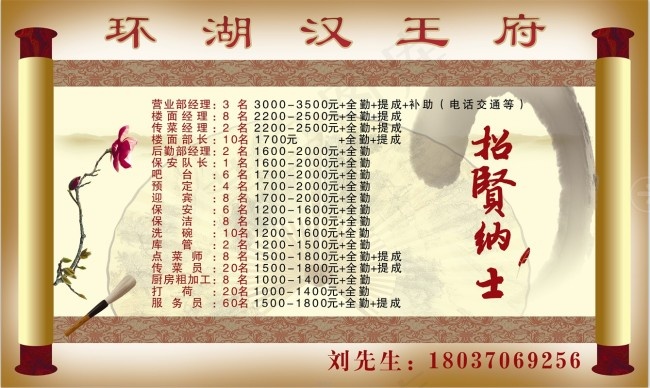 酒店招聘cdr矢量模版下载