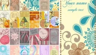 秋天的色彩流行趋势矢量秋天的名片卡