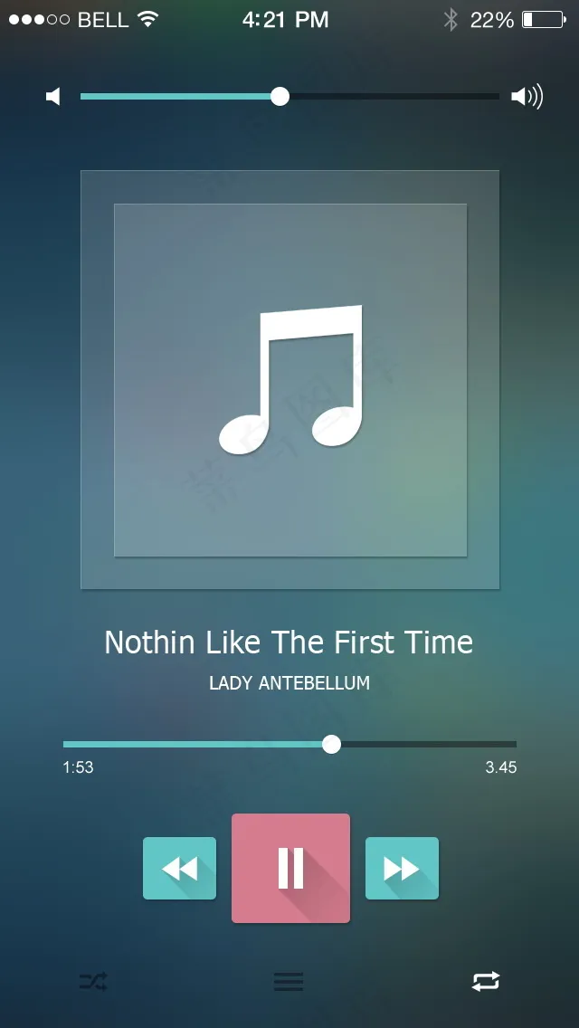 音乐播放器psd模版下载