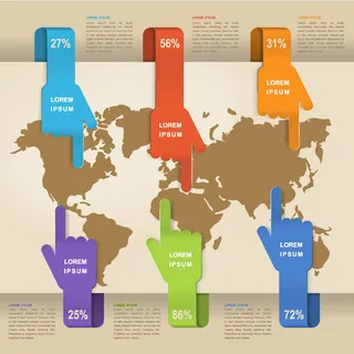 手势箭头成功合作商务办公矢量元素