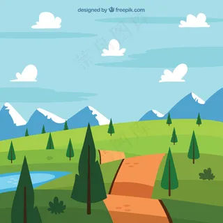 绿色背景矢量图