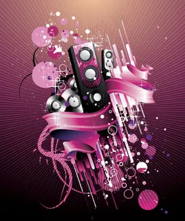 潮流disco元素矢量素材-2