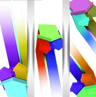时尚炫彩动感箭头条幅图片