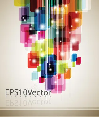 时尚幻彩背景矢量素材