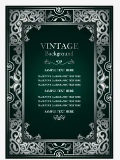 欧式花纹边框 证书背景图片