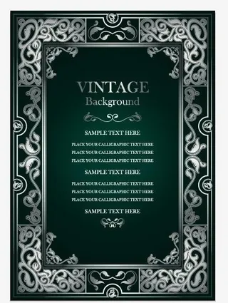 欧式花纹边框 证书背景图片