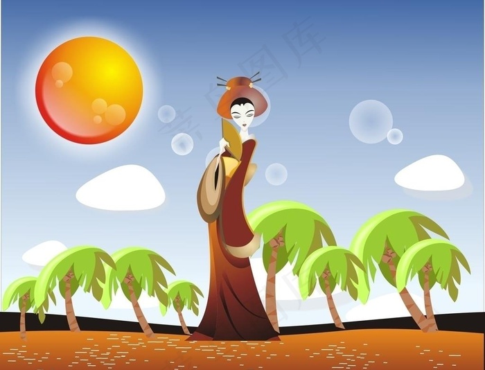 女人物装饰画图片