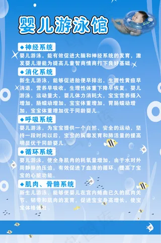 婴儿游泳海报