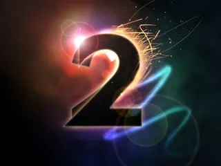 阿拉伯数字2分层矢量图