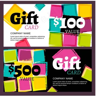 彩色格子代金券