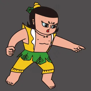 印花矢量图 T恤图案 卡通人物 卡...