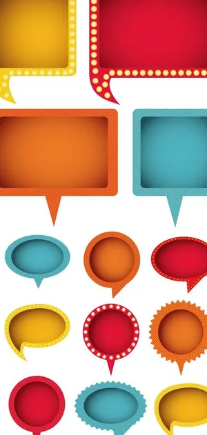 渐变色彩对话框矢量图 AI