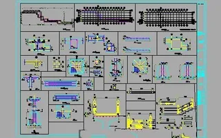 景观拱桥曲桥CAD施工详图大样图