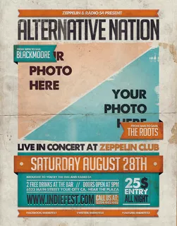 创意怀旧海报设计国外经典版式设计排...