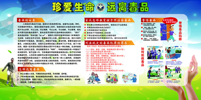 禁毒宣传展板背景设计PSD模板(7087X3543(DPI:150))psd模版下载