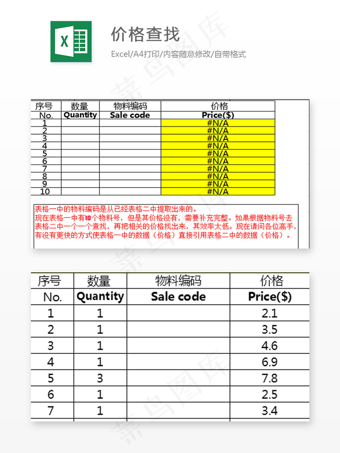 价格查找