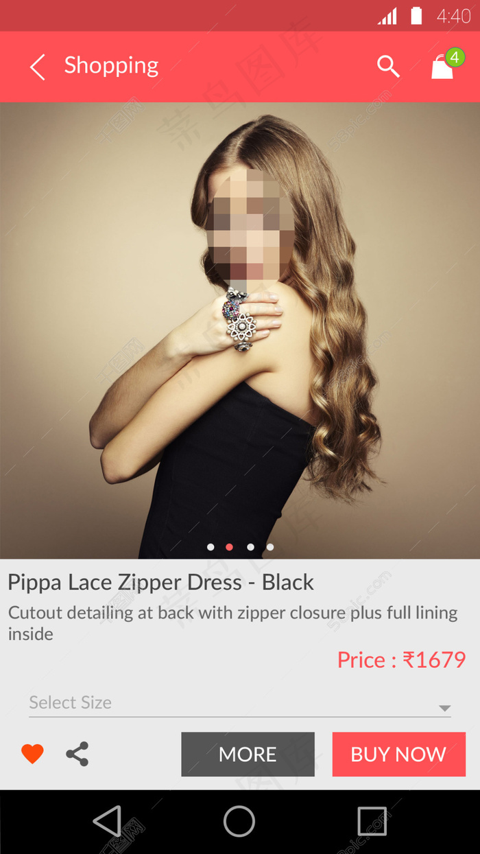 时尚美女APP界面psd模版下载