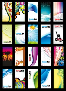 卡片模板矢量方向