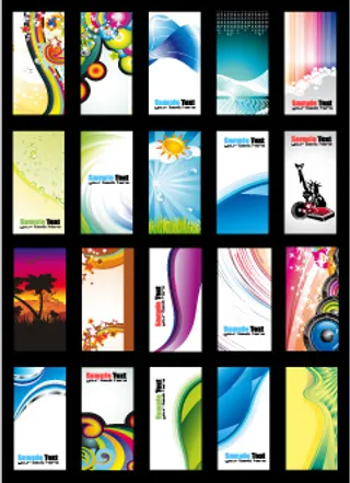 卡片模板矢量方向