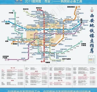 西安地铁楼盘线路图图片
