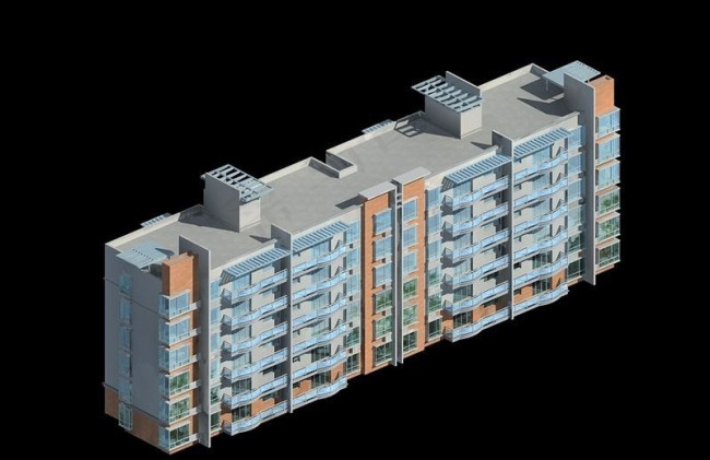 高档住宅小区房屋3d模型