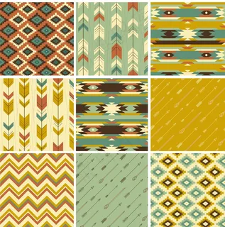 无缝管的几何图案在阿兹特克风格适合...