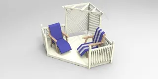 园林铺装面积2把椅子