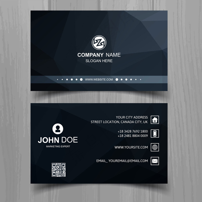 黑色蓝色IT科技大气名片