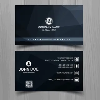 黑色蓝色IT科技大气名片