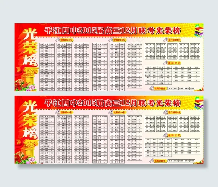学校光荣榜图片(2260X860)cdr矢量模版下载