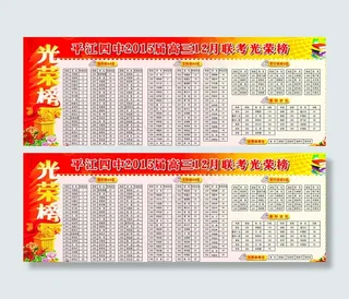 学校光荣榜图片