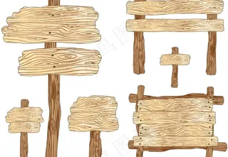 木板指示牌图片