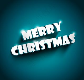 精美3D圣诞艺术字矢量素材