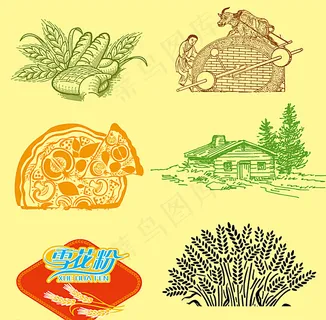 创意农产品插画图片