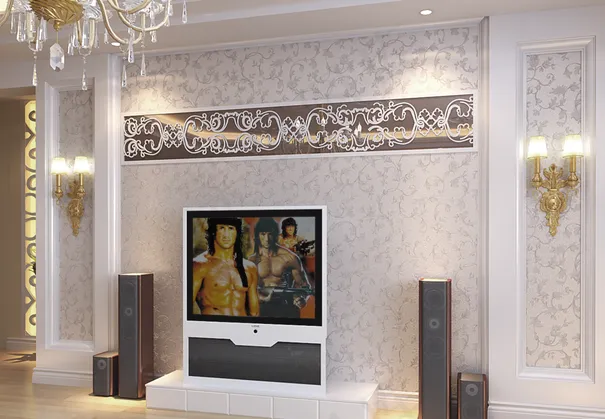 电视背景欧式小花图片