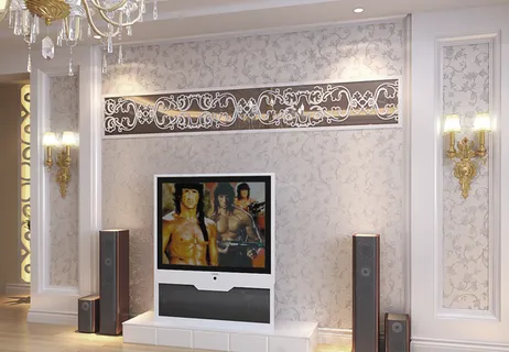 电视背景欧式小花图片