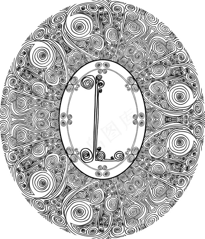手绘插画矢量字体的字母Leps,ai矢量模版下载