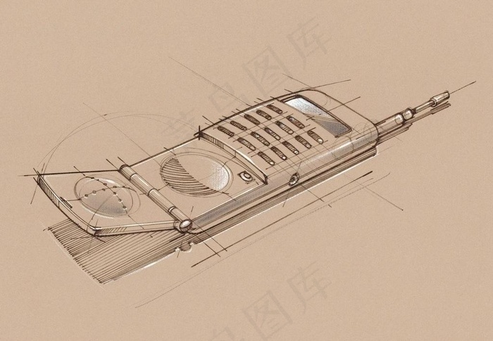 手绘办公室用品 手机图片