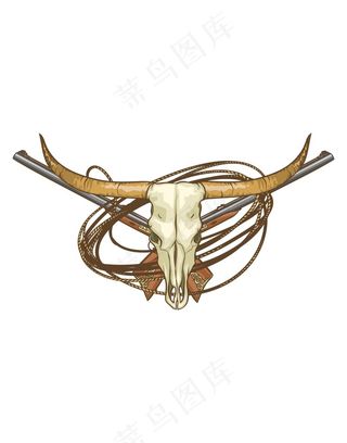 羊头北欧风无框画素材动物欧美插画